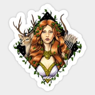 Greek Goddess Artemis Sticker